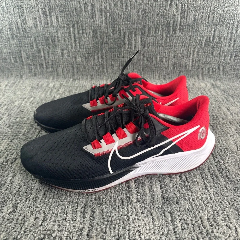 Nike Air Zoom Pegasus 38 Ohio State Buckeyes Mens 13 Black Red DJ0837-001